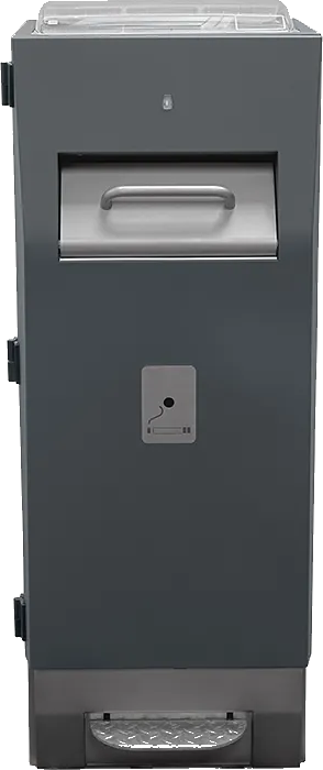 WasteMate 120 L, cestino compattante con pedale e pannello solare
